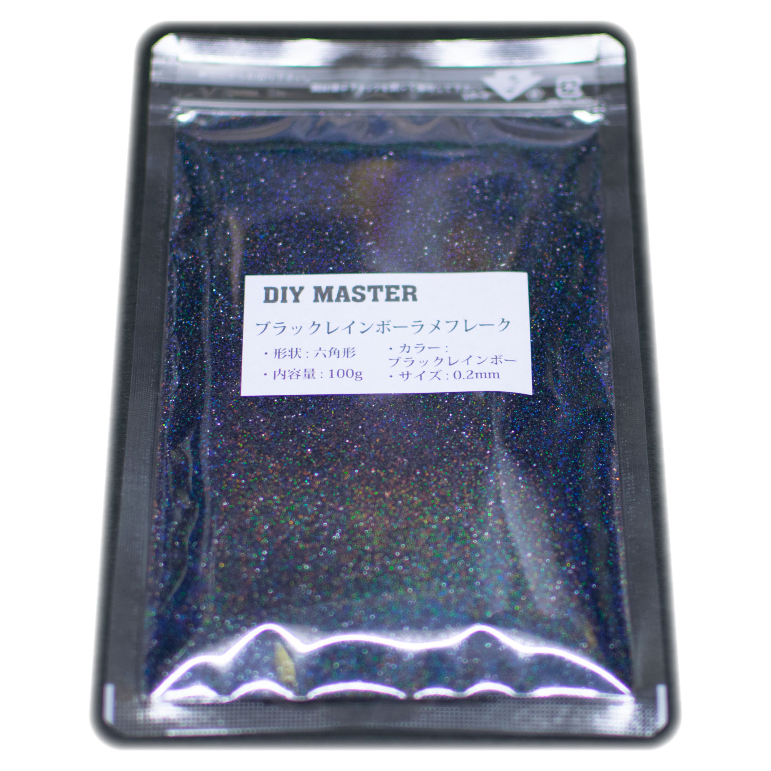 DIY MASTER シルバー ラメフレーク ロング 0.2mmx1.5mm (小) 250g (検